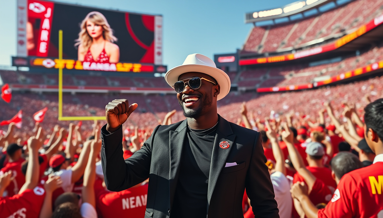 frances tiafoe applauds taylor swift as 'cool' after an exciting day of festivities at the chiefs game, showcasing the intersection of sports and pop culture in a vibrant celebration.