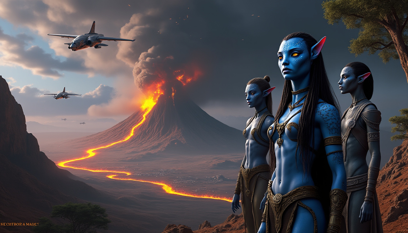in 'avatar 3: fire and ash', director james cameron teases an extended runtime as new concept artwork emerges, offering fans a glimpse into the visually stunning world and deep storytelling that awaits in the next installment of the iconic franchise.