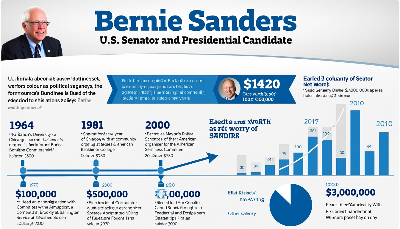 Explorer la valeur nette de Bernie Sanders en 2025 : aperçus de ses revenus 3 découvrez la valeur nette de bernie sanders en 2025 alors que nous plongeons dans ses revenus, son historique financier et les facteurs contribuant à sa richesse. obtenez des informations sur le paysage financier de cette figure politique éminente et ce qu'il révèle sur sa carrière et son influence.