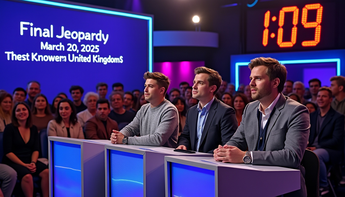 discover the thrilling details of final jeopardy in the uk for march 20, 2025. explore the question, answer, champion, and earnings of this exciting episode as we delve into the world of trivia and competition.