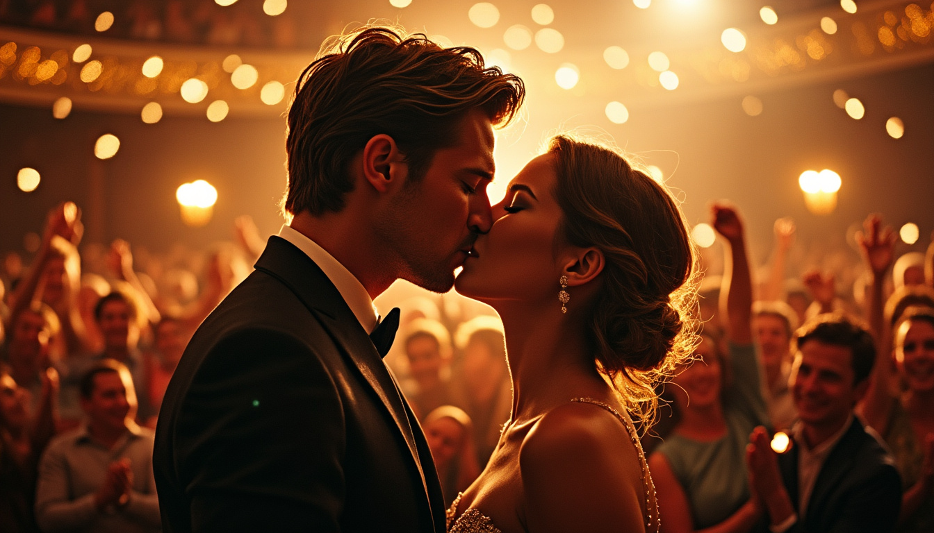 in a captivating moment at the premiere of 'pillion', alexander skarsgård passionately kisses pedro pascal, drawing cheers and a standing ovation from the audience. discover the electrifying chemistry between these two stars in this unforgettable event.
