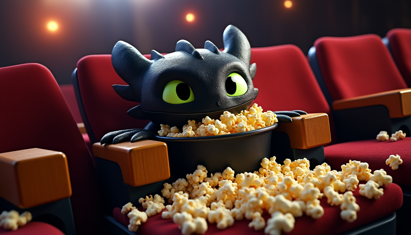 discover the enchanting toothless popcorn bucket inspired by 'how to train your dragon'. perfect for fans of all ages, this charming collectible adds a whimsical touch to your movie nights. grab yours and enjoy a delicious snack with your favorite dragon companion!