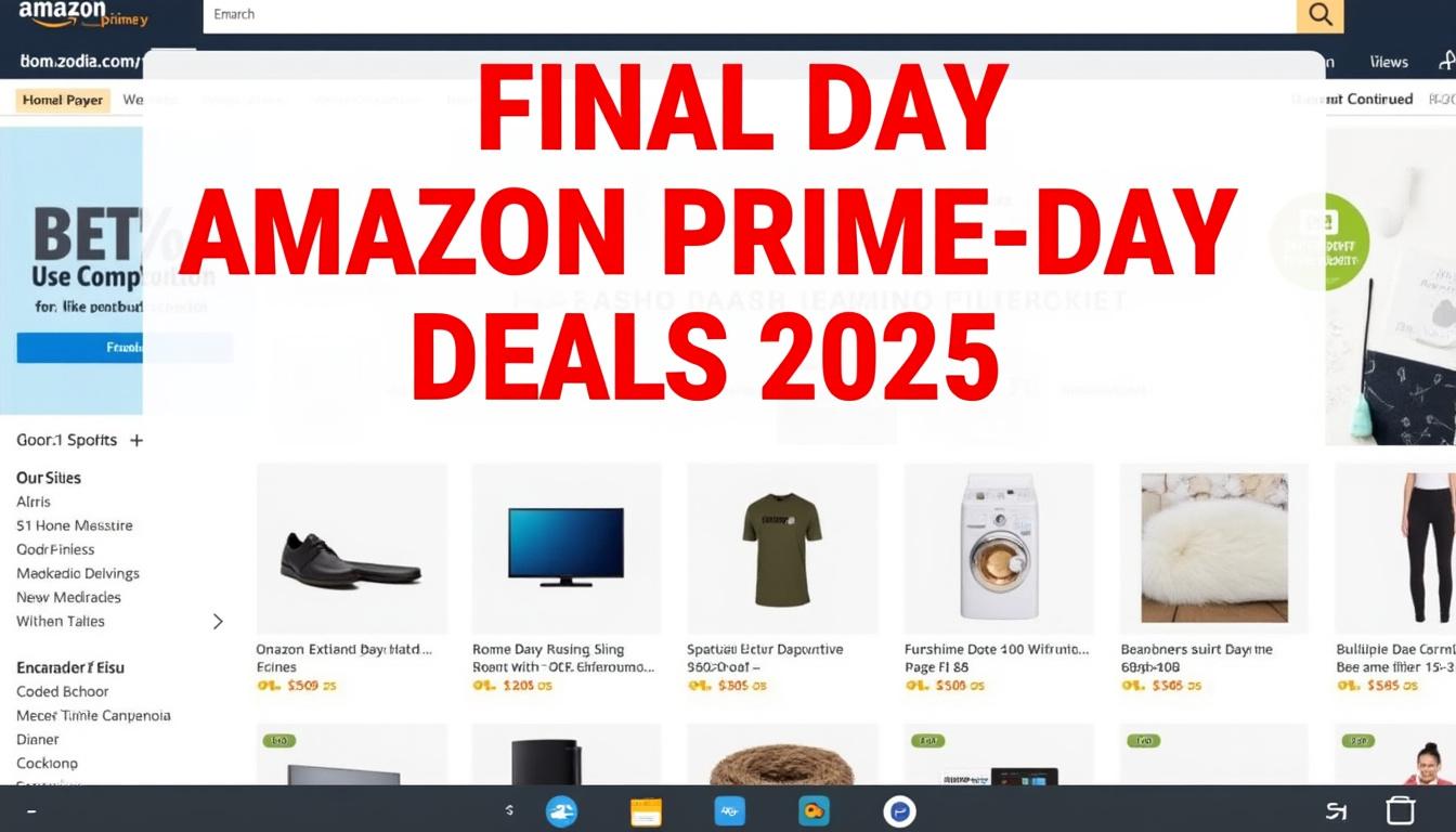 don't miss the final day of the 2025 amazon prime day sale! grab unbeatable deals on the latest products and save big before the offers end. shop now to take advantage of this limited-time event!