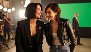 get an exclusive look behind the scenes of devil wears prada 2 as anne hathaway and emily blunt share a fun, candid moment together. discover more exciting updates from the highly anticipated sequel!