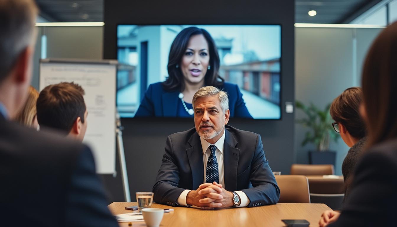 George Clooney äußert Bedenken über die Nominierung von Kamala Harris: 'Ein Fehltritt in der Politik 1 Schauspieler George Clooney äußert seine Bedenken bezüglich Kamala Harris' Nominierung und nennt sie einen politischen Fehltritt. Entdecken Sie Clooneys Perspektive zum aktuellen Stand der US-Politik und seine Reaktion auf Harris' Kandidatur.