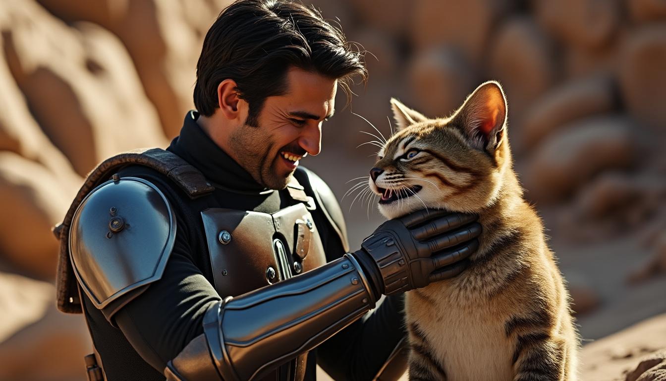 watch pedro pascal charmingly tickle grogu in an exciting new clip from the mandalorian movie, showcasing playful moments between the beloved characters.