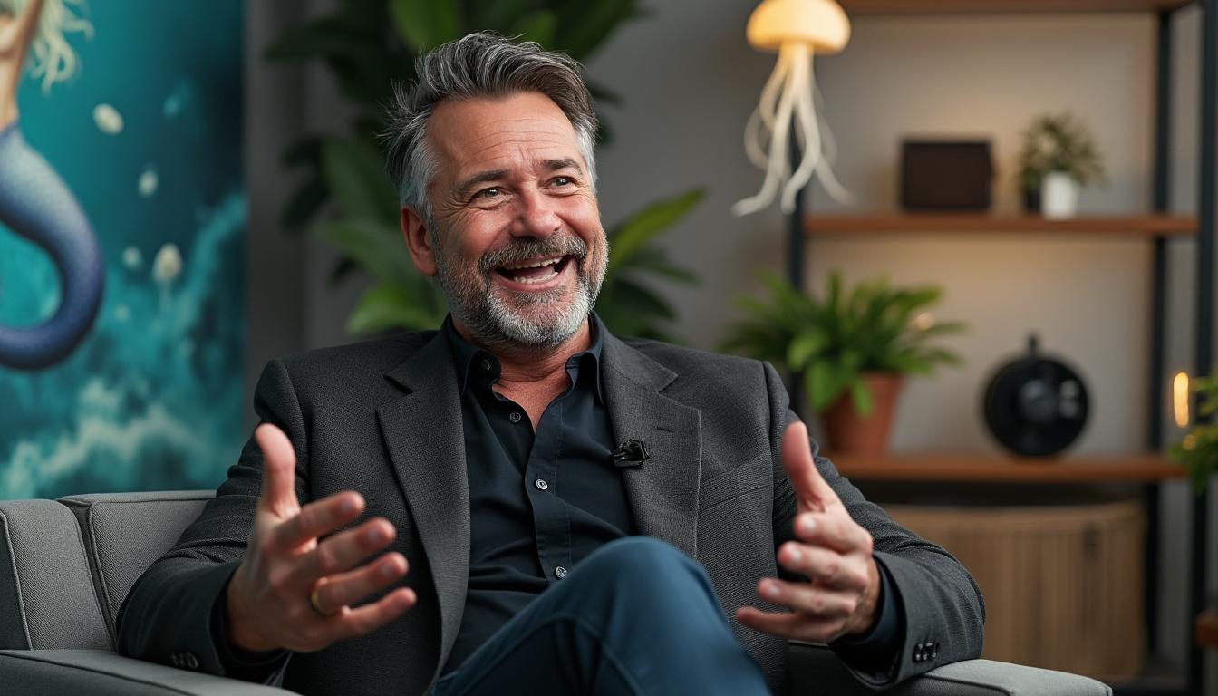 robert patrick discusses embracing embarrassment in the hilariously chilling new horror comedy 'mermaid' in this exclusive interview.