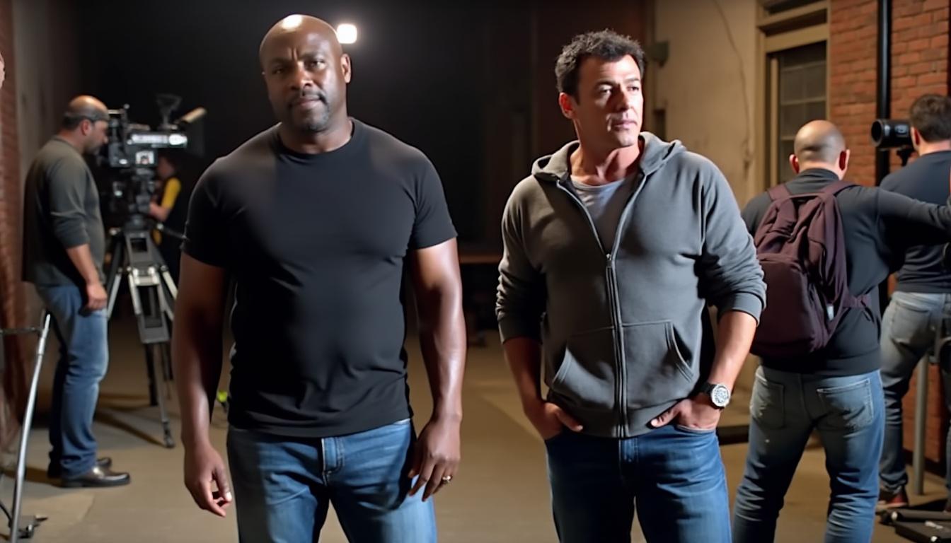 discover the latest visuals and the major release date announcement for the new series starring samuel l. jackson and sylvester stallone. stay updated on this exciting collaboration!